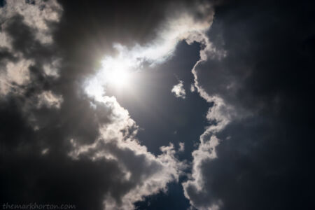 sun breaking through the clouds